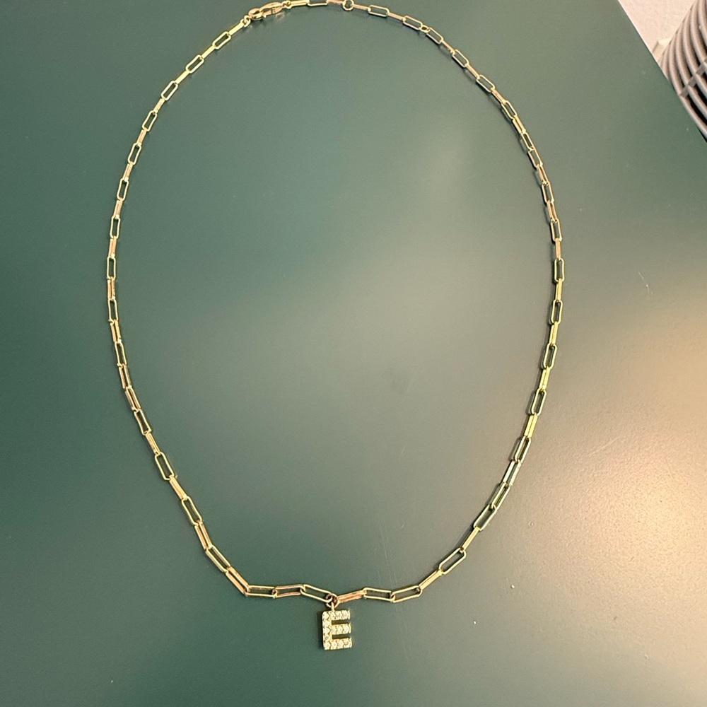 Nordstrom Gold Necklace with “E” Initial Pendant